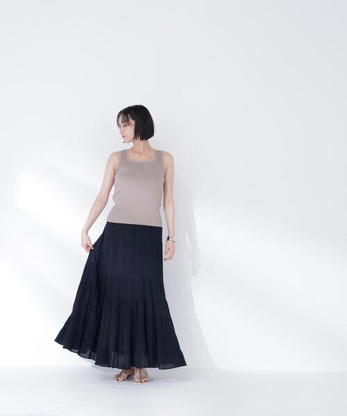 NATURAL BEAUTY BASIC(ナチュラルビューティーベーシック)の「◇前後2wayニットタンク(タンクトップ・レディース・オフホワイト/ブラウン/ブラック・FREE)」の21枚目の写真
