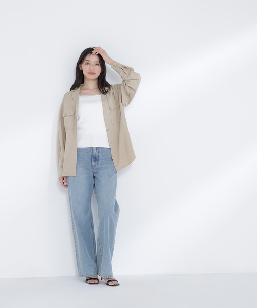 NATURAL BEAUTY BASIC（ナチュラルビューティーベーシック）の「◇前後2wayニットタンク（タンクトップ・レディース・オフホワイト/ブラウン/ブラック・FREE）」の12枚目の写真