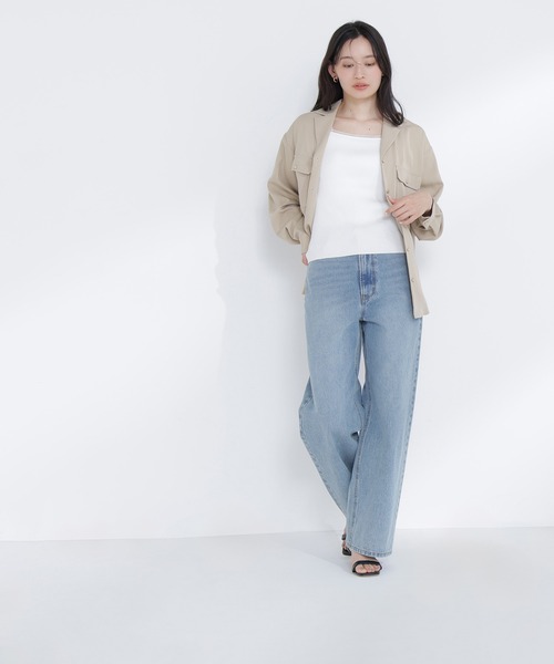 NATURAL BEAUTY BASIC（ナチュラルビューティーベーシック）の「◇前後2wayニットタンク（タンクトップ・レディース・オフホワイト/ブラウン/ブラック・FREE）」の14枚目の写真