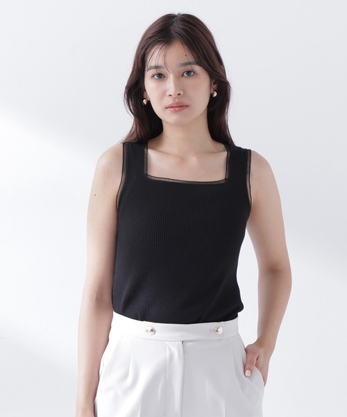 NATURAL BEAUTY BASIC（ナチュラルビューティーベーシック）の「◇前後2wayニットタンク（タンクトップ・レディース・オフホワイト/ブラウン/ブラック・FREE）」の21枚目の写真