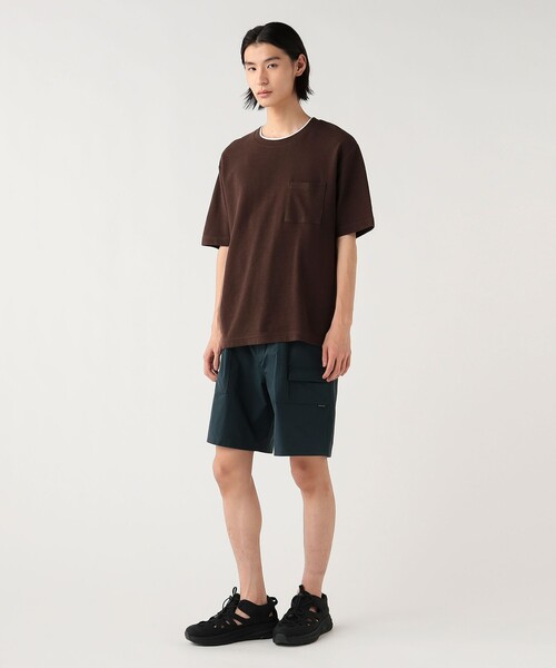 BEAMS HEART(ビームスハート)の「【6/18値下げ】リップルダブルフェイス フェイクレイヤード Tシャツ(接触冷感・ユニセックス)(Tシャツ/カットソー・メンズ・ブラウン/ネイビー/ブラック・S/M/L/XL)」の6枚目の写真
