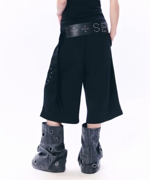 Ada.(エイダ)の「◇SETUPEXE◇ブランド直輸入正規品/ハート スタッド ロゴ バミューダ パンツ HEART STUD LOGO BERMUDA PANTS(その他パンツ・レディース・ホワイト/ブラック・FREE)」の12枚目の写真