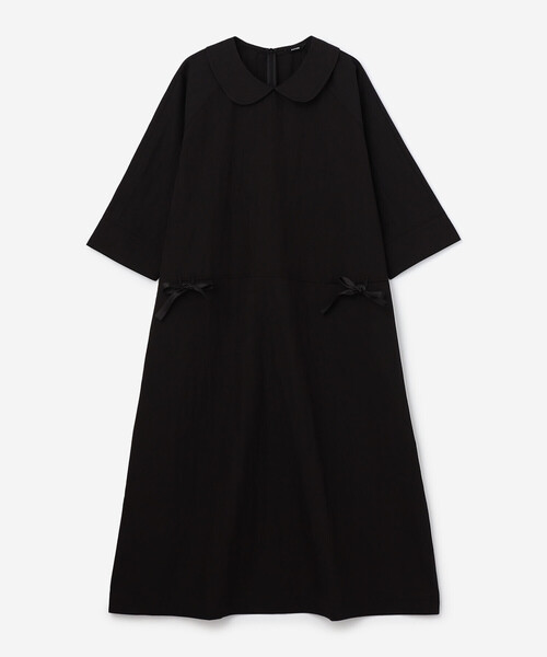 Bshop(ビショップ)の「eunoia | ラウンドカラー ロングワンピース WOMEN(ワンピース・レディース・ブラック・ONE)」の2枚目の写真