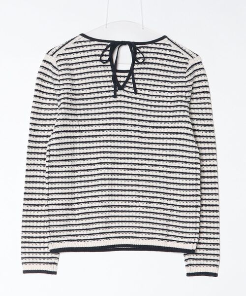 BANANA REPUBLIC FACTORY STORE(バナナリパブリック ファクトリーストア)の「BANANA REPUBLIC FACTORY STORE テクスチャーステッチ タイバック セーター(ニット/セーター・レディース・ネイビー/ホワイト系その他・L/M/S/XS)」の6枚目の写真