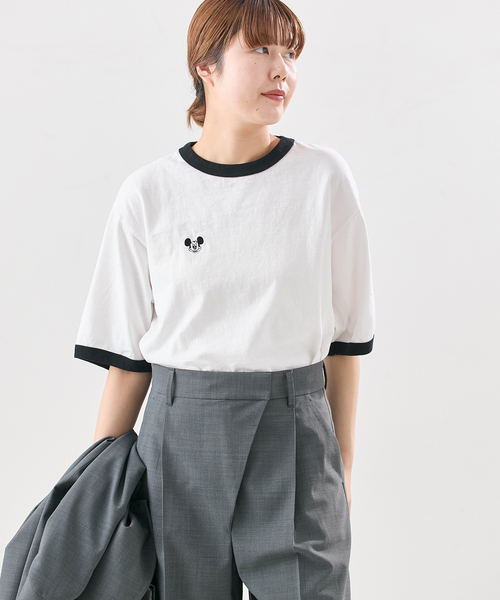 JANE SMITH / JOHN SMITH(ジェーンスミスジョンスミス)の「《追加》【JANE SMITH/ジェーンスミス】 MICKEY FACE RINGER Tシャツ(Tシャツ/カットソー・レディース・ブラック・SMALL)」の5枚目の写真