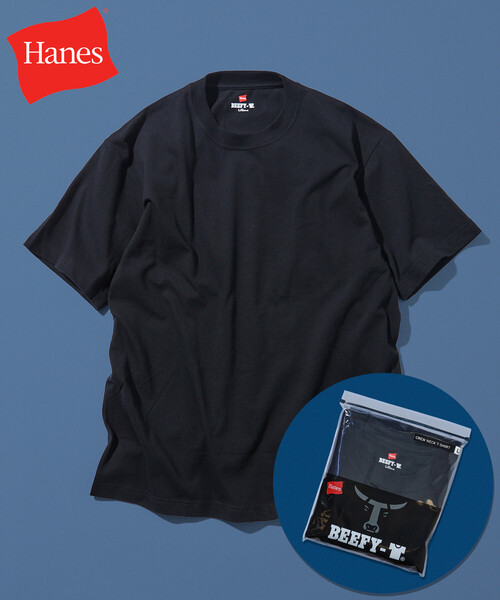 FREAK'S STORE（フリークスストア）の「限定展開 Hanes/ヘインズ BEEFY-T クルーネックTシャツ（Tシャツ/カットソー・メンズ・ブラック/チャコールグレー/ホワイト・LARGE/MEDIUM/SMALL）」の2枚目の写真