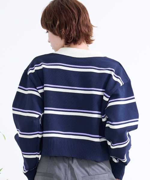 DAESE TOKYO(デセトウキョウ)の「『DAESE TOKYO/デセトウキョウ』ボーダーポロトップス(Tシャツ/カットソー・レディース・アイボリー/ネイビー/グレー・FREE)」の17枚目の写真