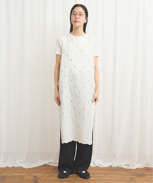 fig Ｌondon（フィグロンドン）の「Buttercup apron dress（ワンピース・レディース・ブルー/ホワイト・FREE）」の3枚目の写真