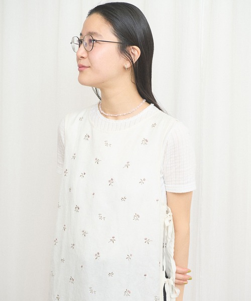 fig Ｌondon（フィグロンドン）の「Buttercup apron dress（ワンピース・レディース・ブルー/ホワイト・FREE）」の17枚目の写真