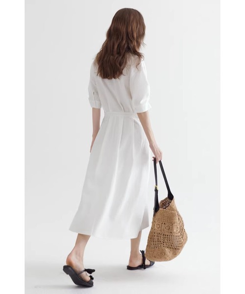Fano Studios(ファノ ストゥディオズ)の「カシュクール風 レーストリム シャツワンピース FC26L009【Fano Studios】【2026SS】(ワンピース・レディース・ホワイト・L/M/S)」の11枚目の写真