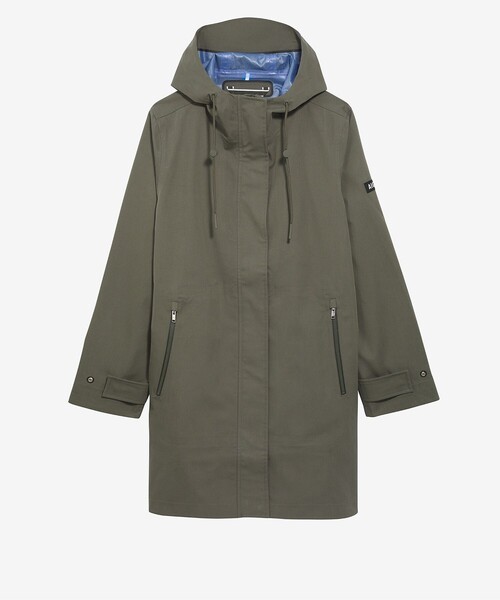 AIGLE(エーグル)の「透湿防水 3レイヤー ロングフーデッドジャケット(マウンテンパーカー・レディース・キャメル/モスグリーン・36/40/38)」の8枚目の写真