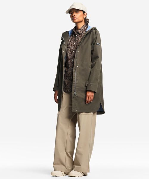 AIGLE(エーグル)の「透湿防水 3レイヤー ロングフーデッドジャケット(マウンテンパーカー・レディース・キャメル/モスグリーン・36/40/38)」の17枚目の写真