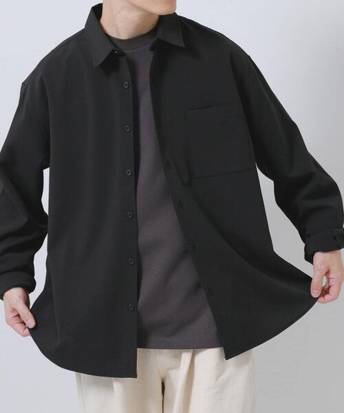 ITEMS URBANRESEARCH(アイテムズ アーバンリサーチ)の「ヨウリュウレギュラーカラー長袖シャツ(シャツ/ブラウス・メンズ・ネイビー/ダークグレー/オリーブ/ブラック・LARGE/MEDIUM)」の8枚目の写真