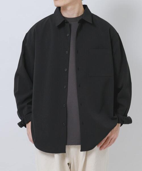 ITEMS URBANRESEARCH(アイテムズ アーバンリサーチ)の「ヨウリュウレギュラーカラー長袖シャツ(シャツ/ブラウス・メンズ・ネイビー/ダークグレー/オリーブ/ブラック・LARGE/MEDIUM)」の10枚目の写真