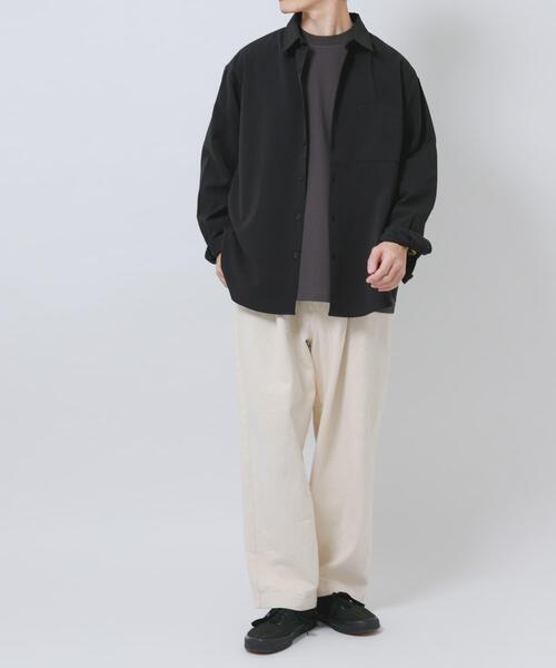 ITEMS URBANRESEARCH(アイテムズ アーバンリサーチ)の「ヨウリュウレギュラーカラー長袖シャツ(シャツ/ブラウス・メンズ・ネイビー/ダークグレー/オリーブ/ブラック・LARGE/MEDIUM)」の11枚目の写真