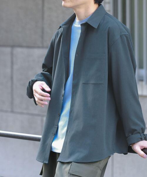 ITEMS URBANRESEARCH(アイテムズ アーバンリサーチ)の「ヨウリュウレギュラーカラー長袖シャツ(シャツ/ブラウス・メンズ・ネイビー/ダークグレー/オリーブ/ブラック・LARGE/MEDIUM)」の15枚目の写真