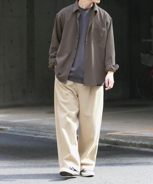 ITEMS URBANRESEARCH(アイテムズ アーバンリサーチ)の「ヨウリュウレギュラーカラー長袖シャツ(シャツ/ブラウス・メンズ・ネイビー/ダークグレー/オリーブ/ブラック・LARGE/MEDIUM)」の10枚目の写真