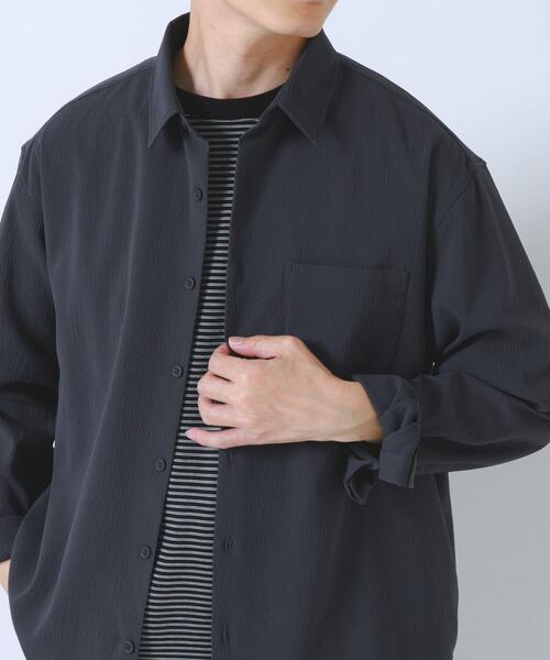 ITEMS URBANRESEARCH(アイテムズ アーバンリサーチ)の「ヨウリュウレギュラーカラー長袖シャツ(シャツ/ブラウス・メンズ・ネイビー/ダークグレー/オリーブ/ブラック・LARGE/MEDIUM)」の15枚目の写真