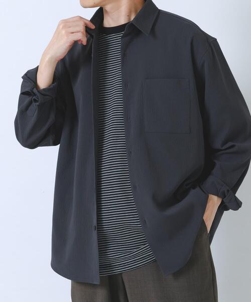 ITEMS URBANRESEARCH(アイテムズ アーバンリサーチ)の「ヨウリュウレギュラーカラー長袖シャツ(シャツ/ブラウス・メンズ・ネイビー/ダークグレー/オリーブ/ブラック・LARGE/MEDIUM)」の16枚目の写真