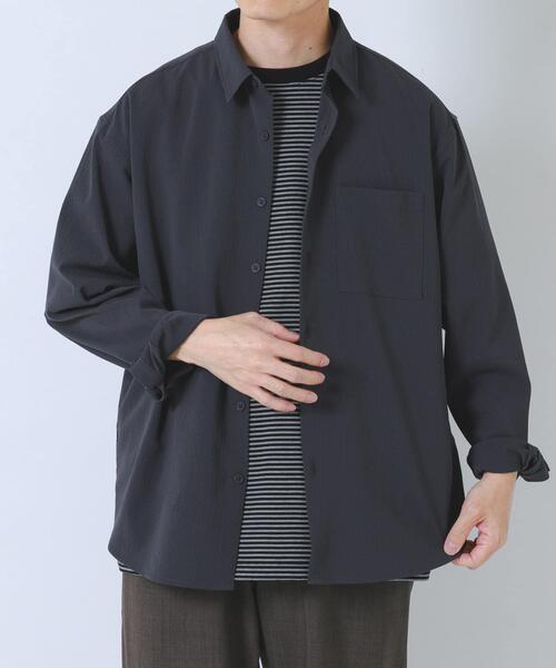 ITEMS URBANRESEARCH(アイテムズ アーバンリサーチ)の「ヨウリュウレギュラーカラー長袖シャツ(シャツ/ブラウス・メンズ・ネイビー/ダークグレー/オリーブ/ブラック・LARGE/MEDIUM)」の17枚目の写真
