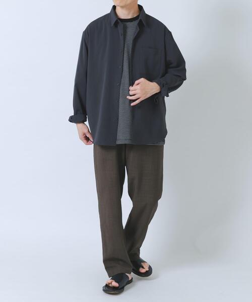 ITEMS URBANRESEARCH(アイテムズ アーバンリサーチ)の「ヨウリュウレギュラーカラー長袖シャツ(シャツ/ブラウス・メンズ・ネイビー/ダークグレー/オリーブ/ブラック・LARGE/MEDIUM)」の18枚目の写真