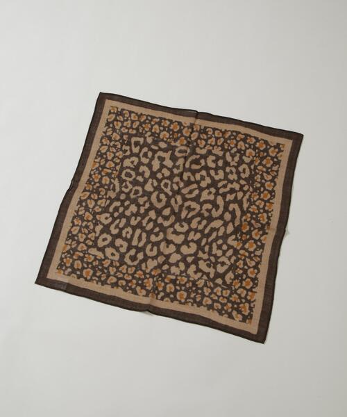 NANO universe（ナノユニバース）の「SK OVERSEAS IND PRIVATE/WOOL LEOPARD SCARF（バンダナ/スカーフ・レディース・ダークブラウン・FREE）」の2枚目の写真