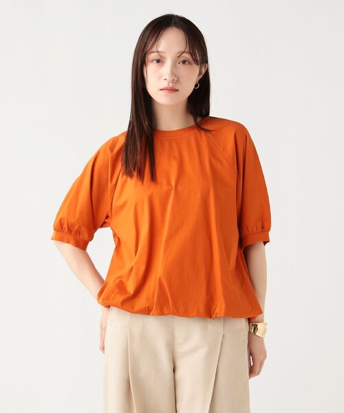 BEAMS HEART(ビームスハート)の「バック リボン バルーン プルオーバー(Tシャツ/カットソー・レディース・オレンジ/ブラック/オフホワイト・FREE)」の1枚目の写真