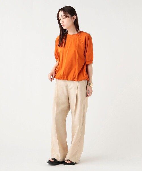 BEAMS HEART(ビームスハート)の「バック リボン バルーン プルオーバー(Tシャツ/カットソー・レディース・オレンジ/ブラック/オフホワイト・FREE)」の18枚目の写真