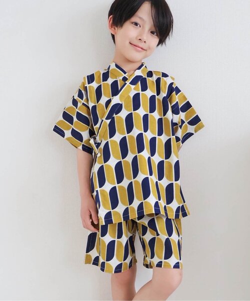 BREEZE(ブリーズ)の「【WEB限定】NEW BOYS甚平(浴衣・キッズ・ブルー/オフホワイト/マスタード/ネイビー・100/110/120/130/140/150/160)」の4枚目の写真