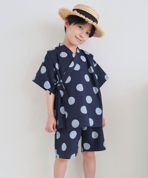 BREEZE(ブリーズ)の「【WEB限定】NEW BOYS甚平(浴衣・キッズ・ブルー/オフホワイト/マスタード/ネイビー・100/110/120/130/140/150/160)」の7枚目の写真