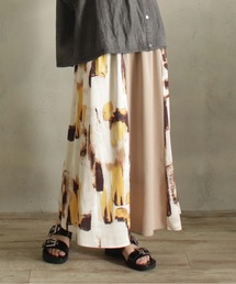 BITTOKO（ビットコ）の「無地×プリントスカート（スカート）」