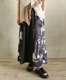 BITTOKO（ビットコ）の「無地×プリントスカート（スカート）」