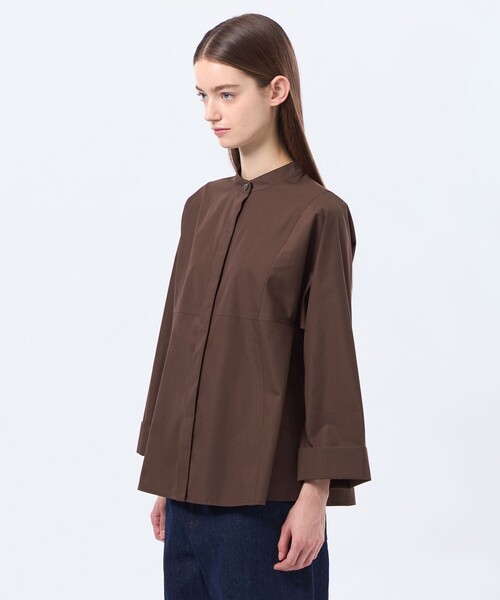 MACKINTOSH PHILOSOPHY（ﾏｯｷﾝﾄｯｼｭ ﾌｨﾛｿﾌｨｰ）の「【CRANWELL SHIRTS(クランウェルシャツ)】高密度タイプライター製（シャツ/ブラウス・レディース・ダークネイビー/ブラウン系その他4/オフホワイト・38）」の8枚目の写真