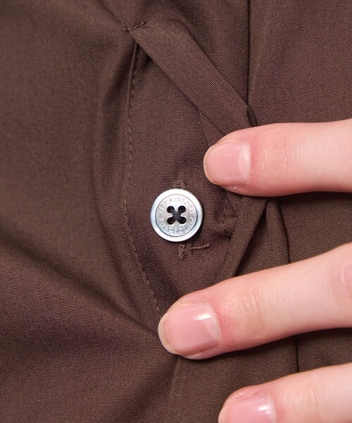 MACKINTOSH PHILOSOPHY（ﾏｯｷﾝﾄｯｼｭ ﾌｨﾛｿﾌｨｰ）の「【CRANWELL SHIRTS(クランウェルシャツ)】高密度タイプライター製（シャツ/ブラウス・レディース・ダークネイビー/ブラウン系その他4/オフホワイト・38）」の11枚目の写真