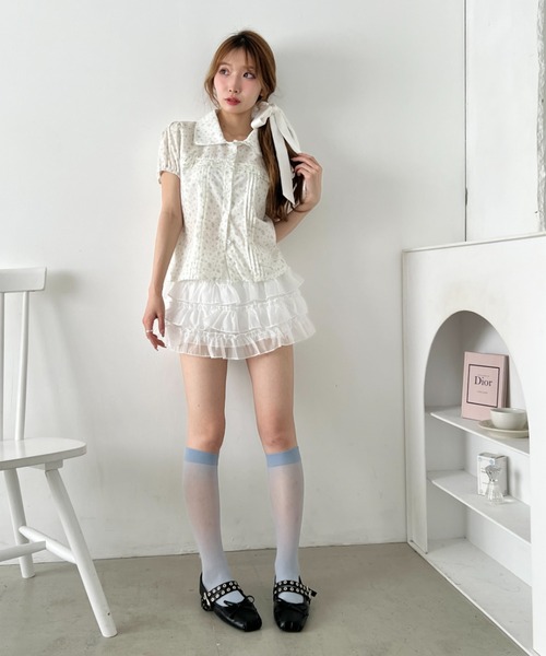 Loueme(ルエム)の「リトルフラワーブラウス(シャツ/ブラウス・レディース・ピンク/ブルー・FREE)」の8枚目の写真