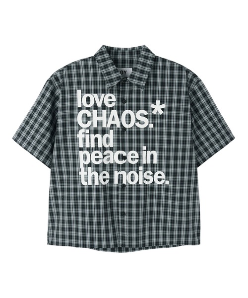 OY（オーワイ）の「『OY/オーワイ』LOVE CHAOS CHECK S/S SHIRT/ラブカオスチェックシャツ（シャツ/ブラウス・メンズ・ブラック/アイボリー・L/M）」の17枚目の写真