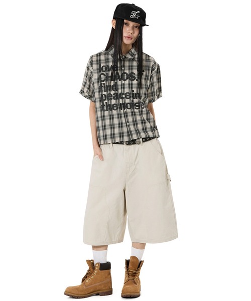 OY（オーワイ）の「『OY/オーワイ』LOVE CHAOS CHECK S/S SHIRT/ラブカオスチェックシャツ（シャツ/ブラウス・メンズ・ブラック/アイボリー・L/M）」の14枚目の写真