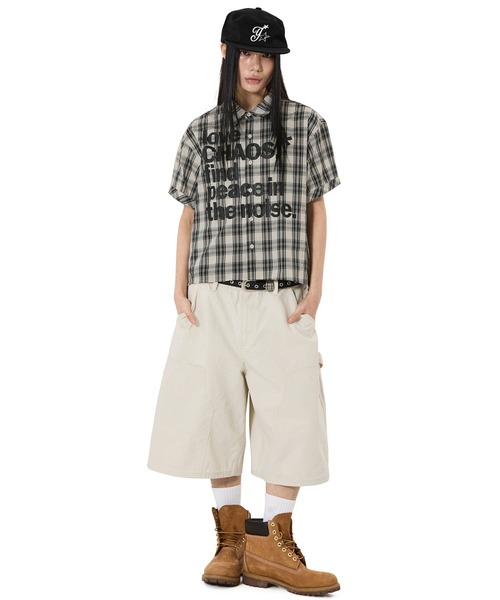 OY（オーワイ）の「『OY/オーワイ』LOVE CHAOS CHECK S/S SHIRT/ラブカオスチェックシャツ（シャツ/ブラウス・メンズ・ブラック/アイボリー・L/M）」の13枚目の写真