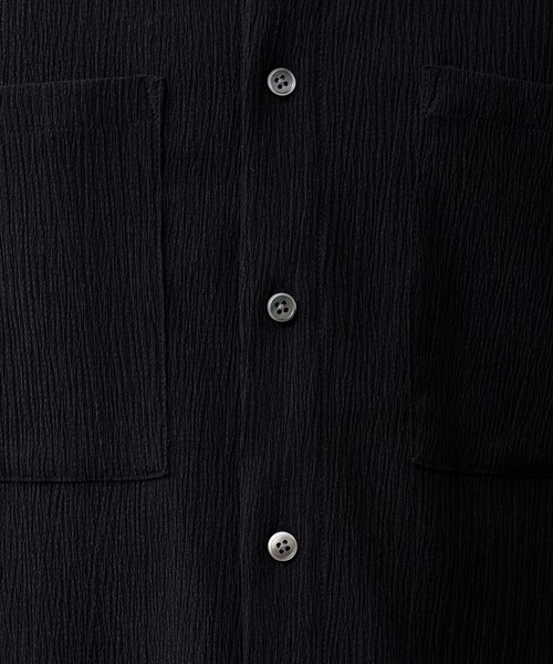 CALLNE(カルネ)の「【CALLNE】Tech Jacquard Half-Sleeve Box Shirt / テックジャガード半袖ボックスシャツ(吸水速乾、抗菌防臭)(シャツ/ブラウス・メンズ・ブラック・L/M)」の17枚目の写真