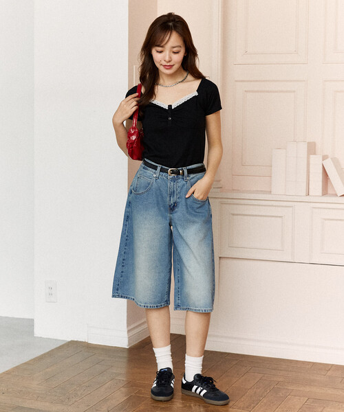 Levi's(リーバイス)の「LEVI'S/リーバイス SUPER BAGGY JORT 限定展開(デニムパンツ・レディース・ブルー/ブラック・27/26/25)」の20枚目の写真
