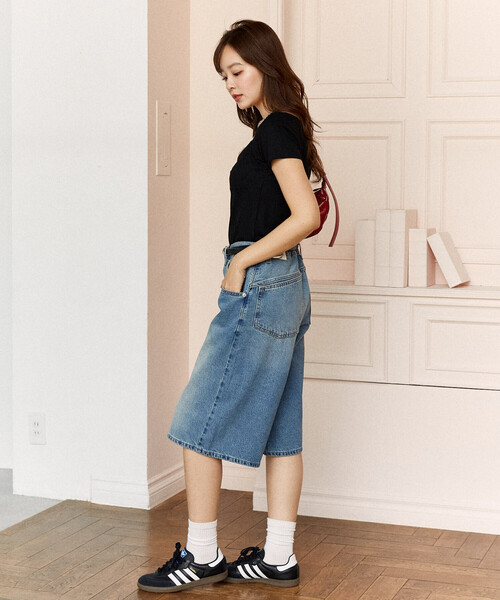 Levi's(リーバイス)の「LEVI'S/リーバイス SUPER BAGGY JORT 限定展開(デニムパンツ・レディース・ブルー/ブラック・27/26/25)」の21枚目の写真