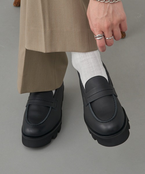 PADRONE(パドローネ)の「【PADRONE】WPL CHUNKY SOLE LOAFERS TK8759-2304(ローファー・メンズ・ブラック・42/41/40)」の9枚目の写真