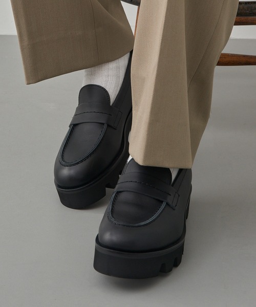 PADRONE(パドローネ)の「【PADRONE】WPL CHUNKY SOLE LOAFERS TK8759-2304(ローファー・メンズ・ブラック・42/41/40)」の8枚目の写真