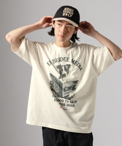BAYFLOW（ベイフロー）の「［ユニセックス］ヴィンテージライクアニマルTシャツ（Tシャツ/カットソー・メンズ・ブラウン/オフホワイト/セージグリーン/ベージュ・LARGE/MEDIUM）」の2枚目の写真