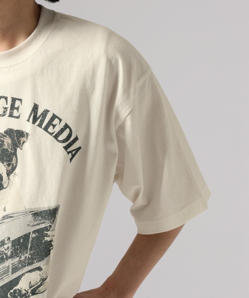 BAYFLOW（ベイフロー）の「［ユニセックス］ヴィンテージライクアニマルTシャツ（Tシャツ/カットソー・メンズ・ブラウン/オフホワイト/セージグリーン/ベージュ・LARGE/MEDIUM）」の21枚目の写真