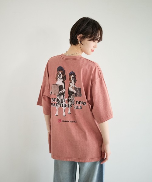 BAYFLOW（ベイフロー）の「［ユニセックス］ヴィンテージライクアニマルTシャツ（Tシャツ/カットソー・メンズ・ブラウン/オフホワイト/セージグリーン/ベージュ・LARGE/MEDIUM）」の8枚目の写真