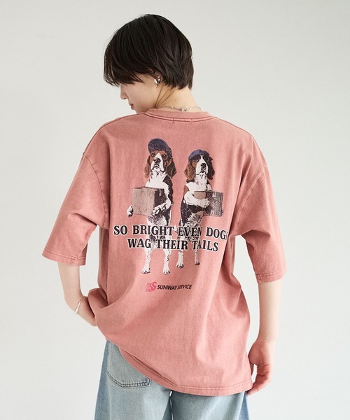 BAYFLOW（ベイフロー）の「［ユニセックス］ヴィンテージライクアニマルTシャツ（Tシャツ/カットソー・メンズ・ブラウン/オフホワイト/セージグリーン/ベージュ・LARGE/MEDIUM）」の9枚目の写真