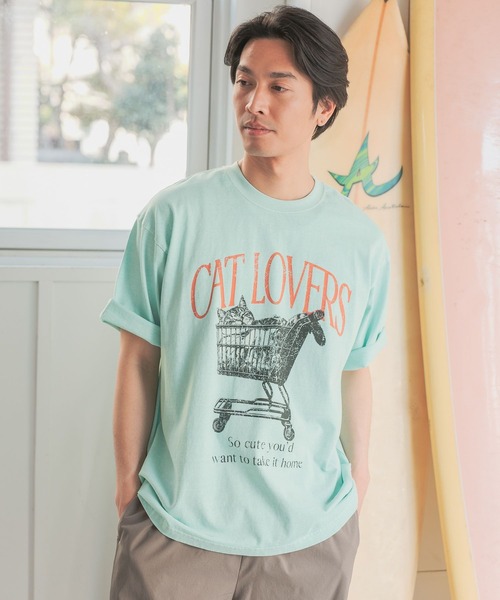 BAYFLOW（ベイフロー）の「［ユニセックス］ヴィンテージライクアニマルTシャツ（Tシャツ/カットソー・メンズ・ブラウン/オフホワイト/セージグリーン/ベージュ・LARGE/MEDIUM）」の14枚目の写真