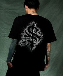 A'GEM/9 × .kom 『SUPPLIER/サプライヤー』 Spray Cross Rhinestone Tee/スプレークロスラインストーンTシャツ