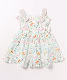 petit main | 肩リボンフラワーキャットワンピース(シャツワンピース)